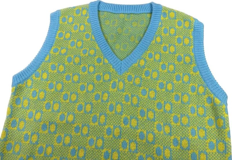 Patchwork V-neck Sweater Vest