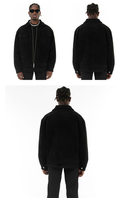 Suede Cargo Jacket - B.A.G.S (Black Apparel and Goods Store) 